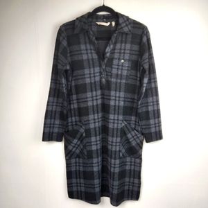 Soft Surroundings Plaid Black Gray Dress